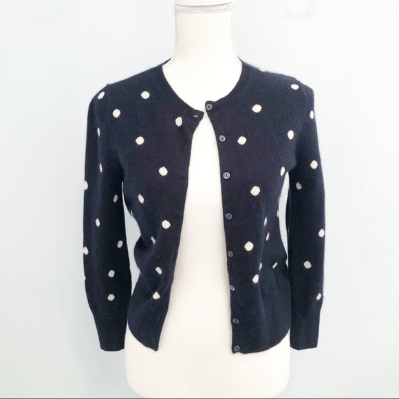 J. Crew Sweaters - Jcrew polka dot cashmere cardigan